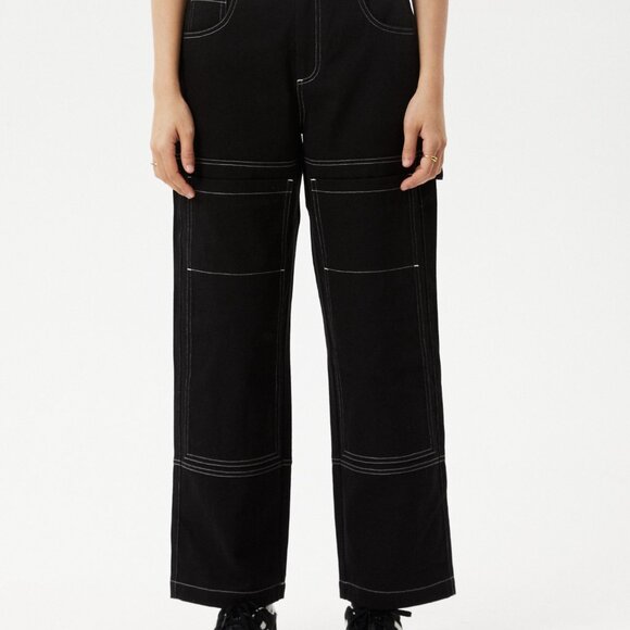 Afends Moss Workwear Carpenter Pants – Washed Black, Size 26 - Picture 2 of 11